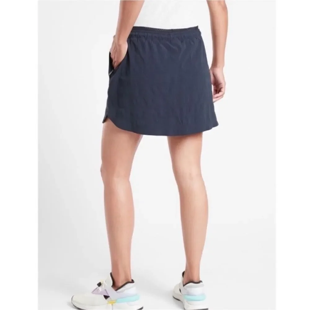 Athleta Trekkie Crest Skort Mesh Black 8